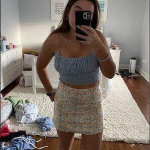 SILKY FLORAL SKIRT!!